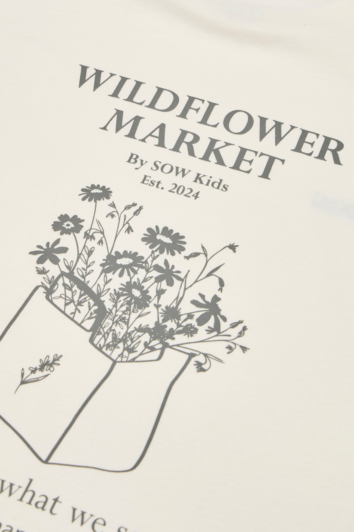 Relaxed Organic Cotton T-Shirt With Wildflower Market Print