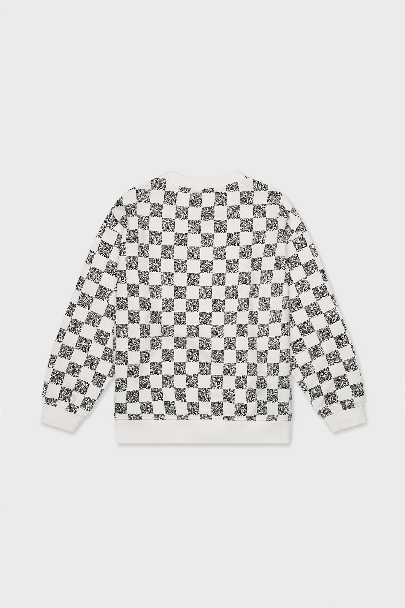 #Color_OFF WHITE/BLACK ANIMAL CHECKER