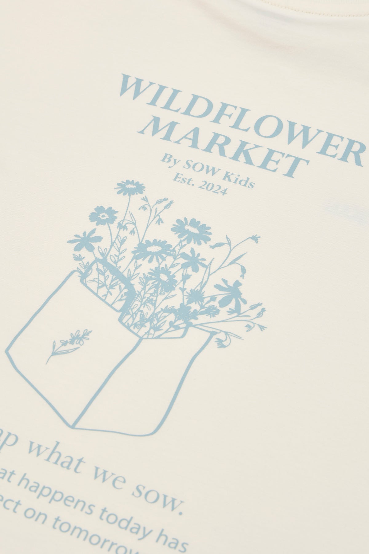 Relaxed Organic Cotton T-Shirt With Wildflower Market Print