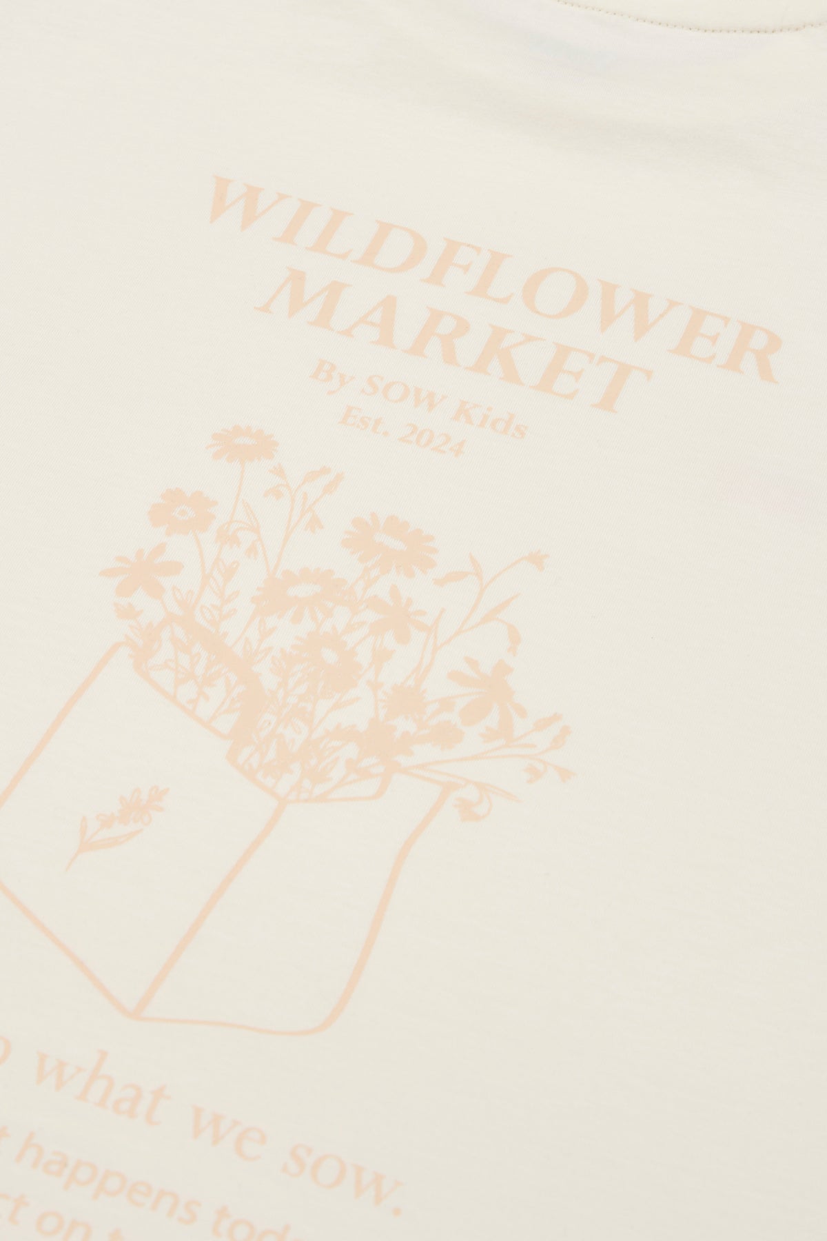 Relaxed Organic Cotton T-Shirt With Wildflower Market Print