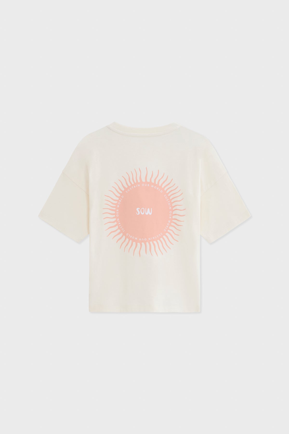 Relaxed Organic Cotton T-Shirt With Sun Print