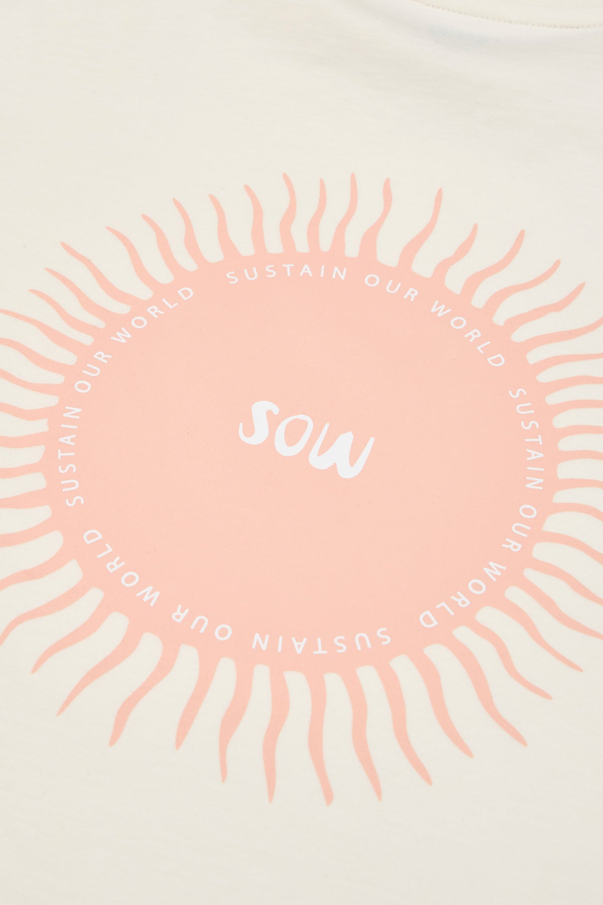 Relaxed Organic Cotton T-Shirt With Sun Print