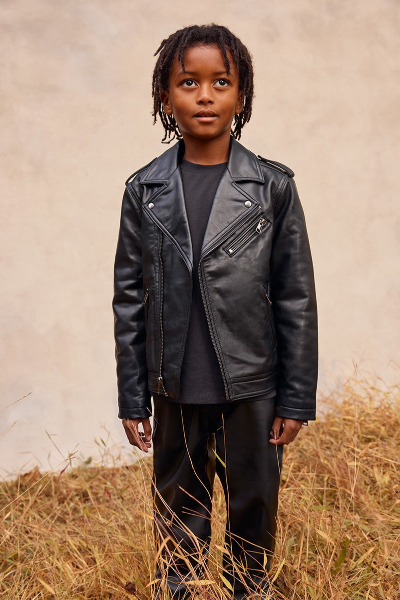 Baby Boy Baby Girl Faux Leather Jacket Toddler Baby Boy Girl